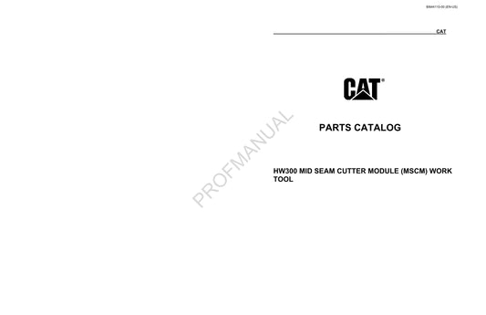 Manuel du catalogue des pièces détachées de l'outil de travail Caterpillar HW300 MSCM