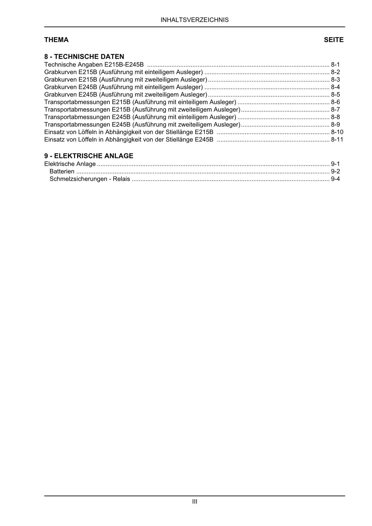 New Holland E215B E245B Bagger Manuel d'instructions