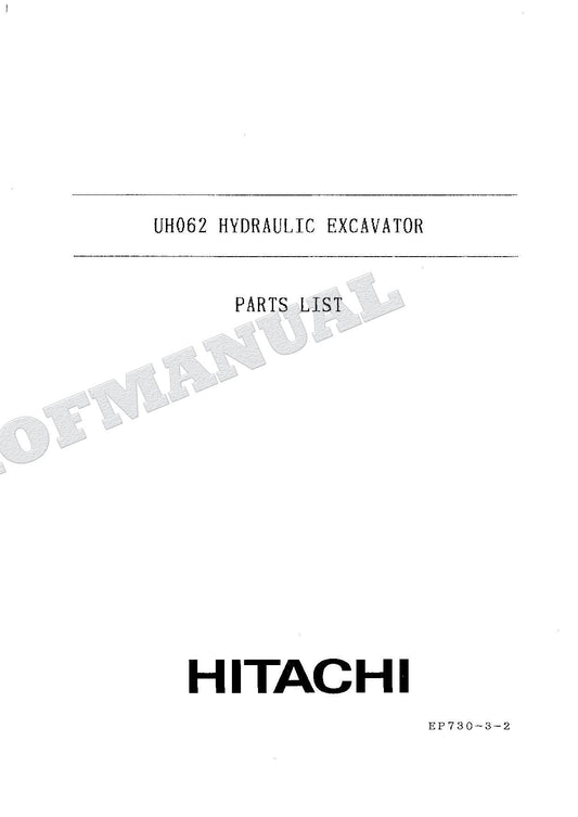 HITACHI UH062 Excavator Parts Catalog Manual