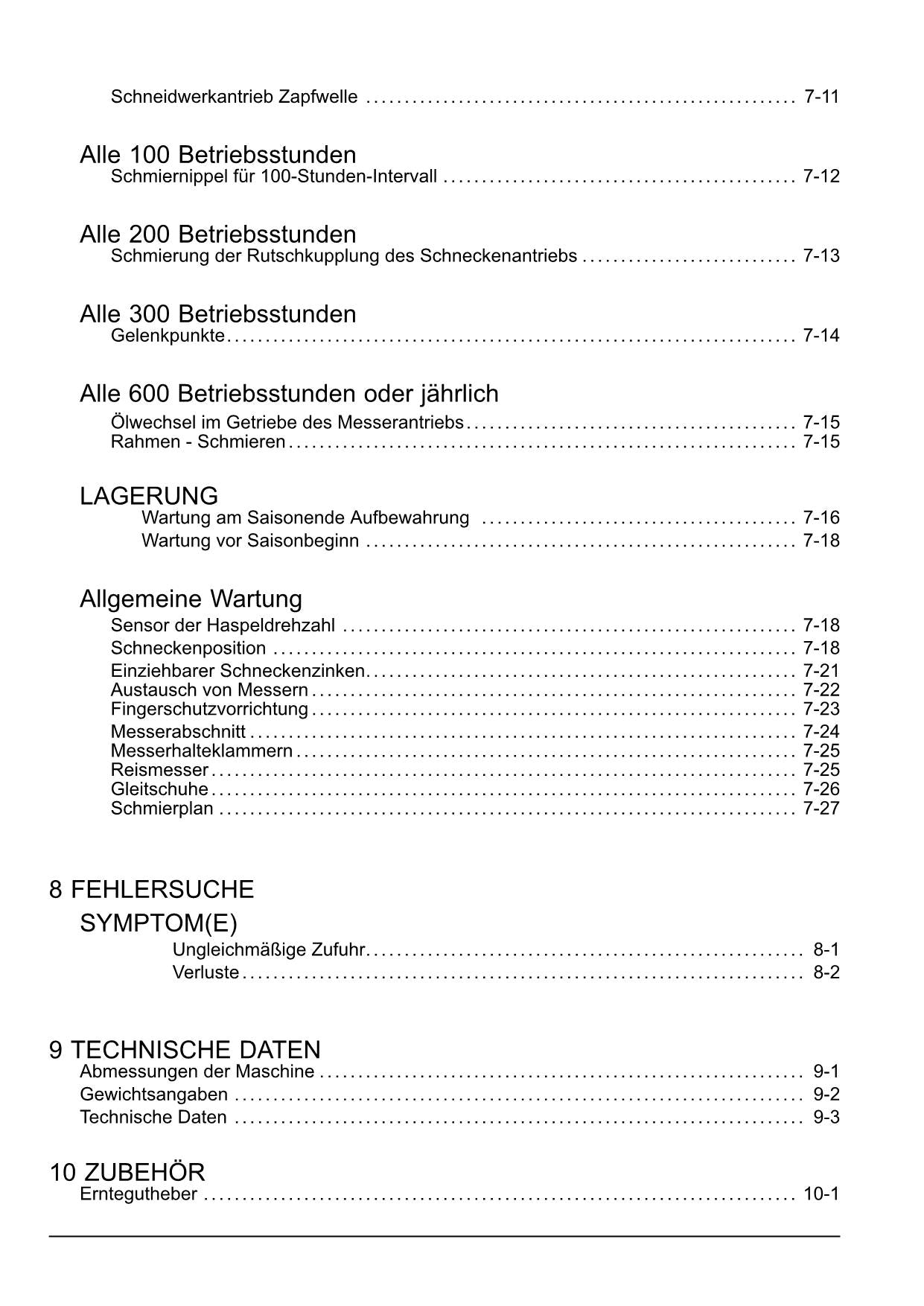 New Holland Riz Haute Capacité Schneidwerk Betriebsanleitung Ab 9996