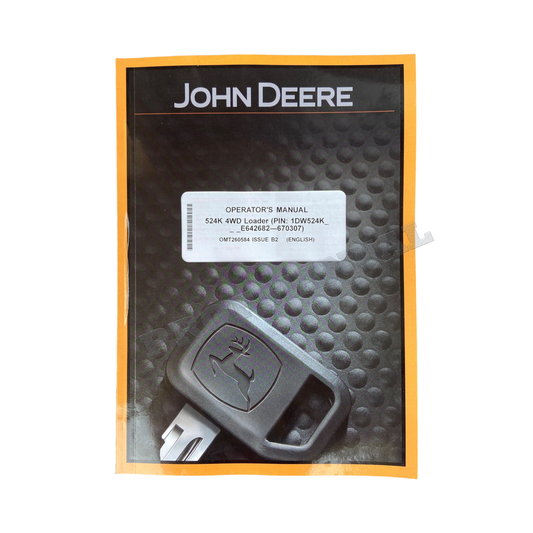 MANUEL D'UTILISATION DU CHARGEUR JOHN DEERE 524K #3 