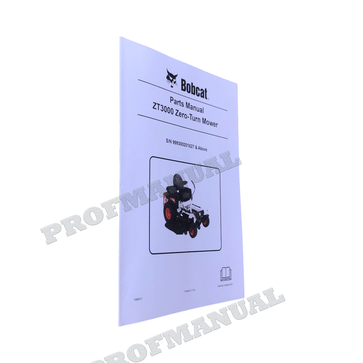 Bobcat ZT3000 Rasenmäher Ersatzteilkatalog Handbuch 999300201627-