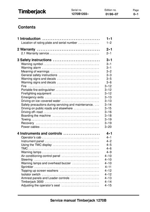 JOHN DEERE 1270B WHEELED HARVESTER SERVICE REPAIR MANUAL s-n 12701203–12701629