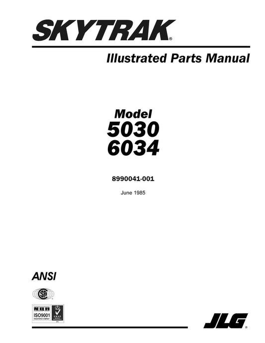 SKYTRAK 5030 6034 Telehandler Parts Catalog Manual