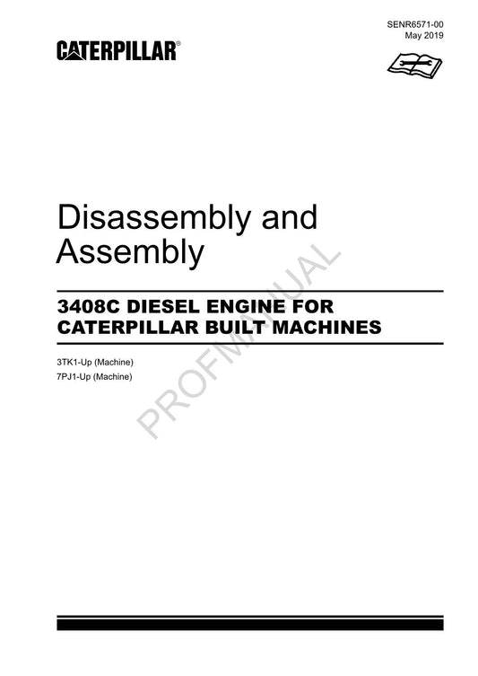 Caterpillar 3408C DIESEL ENGINE Disassembly Assembly Service Manual