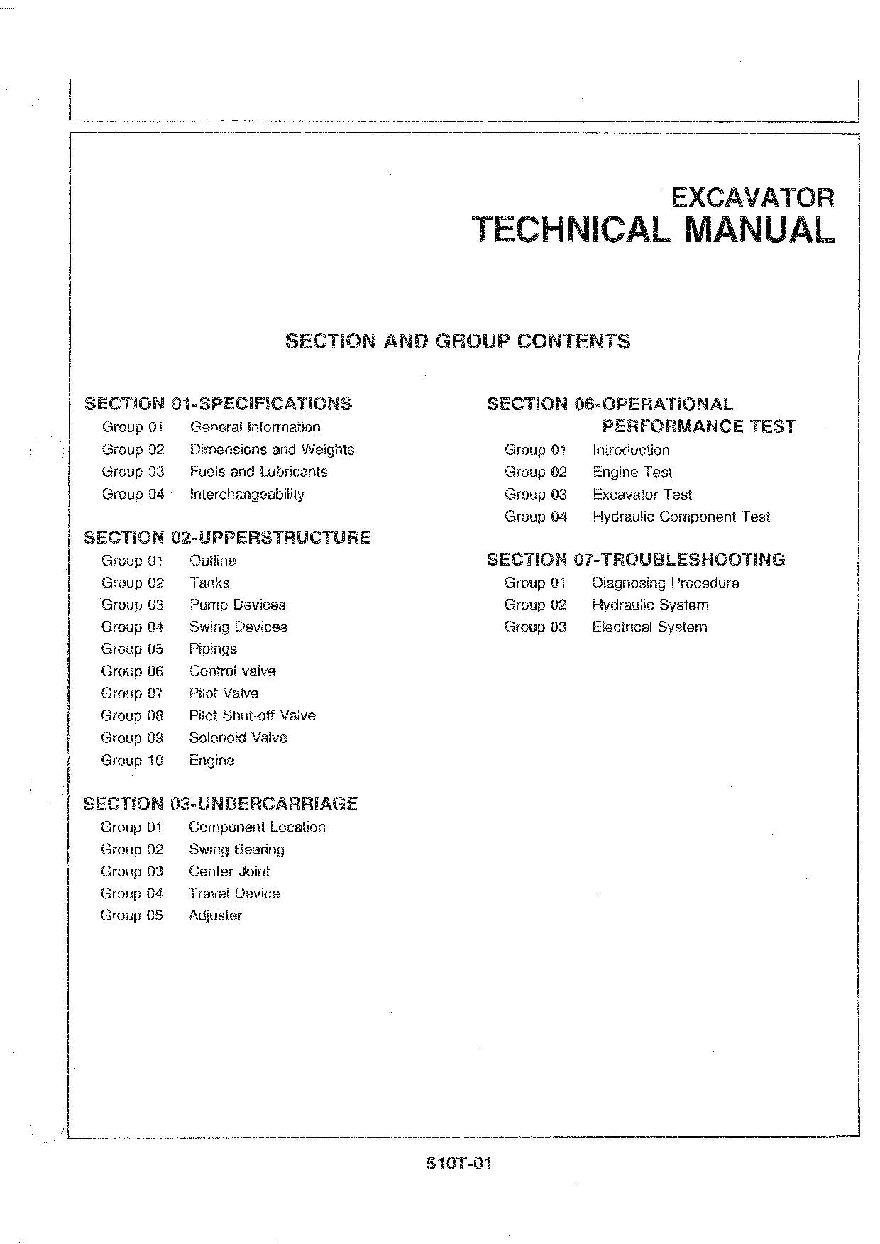 Hitachi EX45 Excavator Service Manual with Schemes