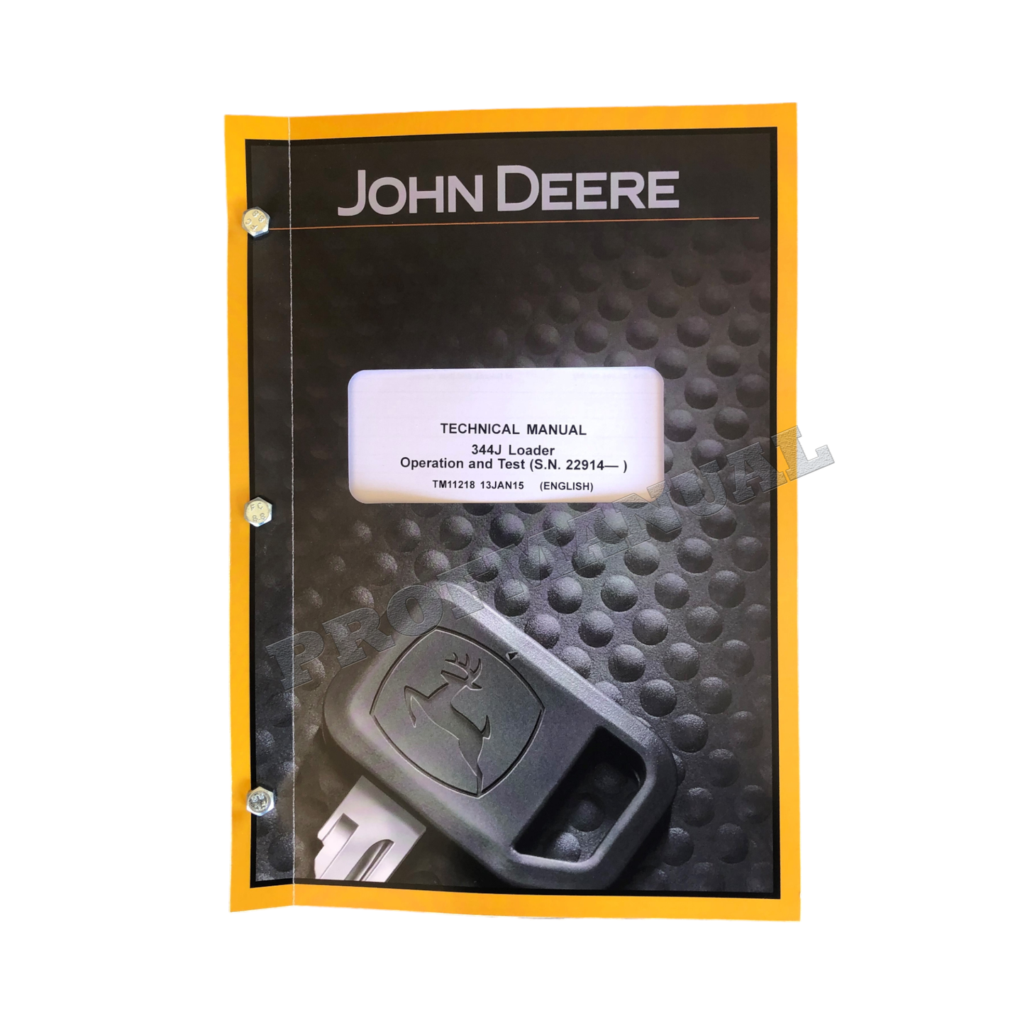 JOHN DEERE 344J LOADER OPERATION TEST SERVICE TECHNICAL MANUAL TM11218 +BONUS!