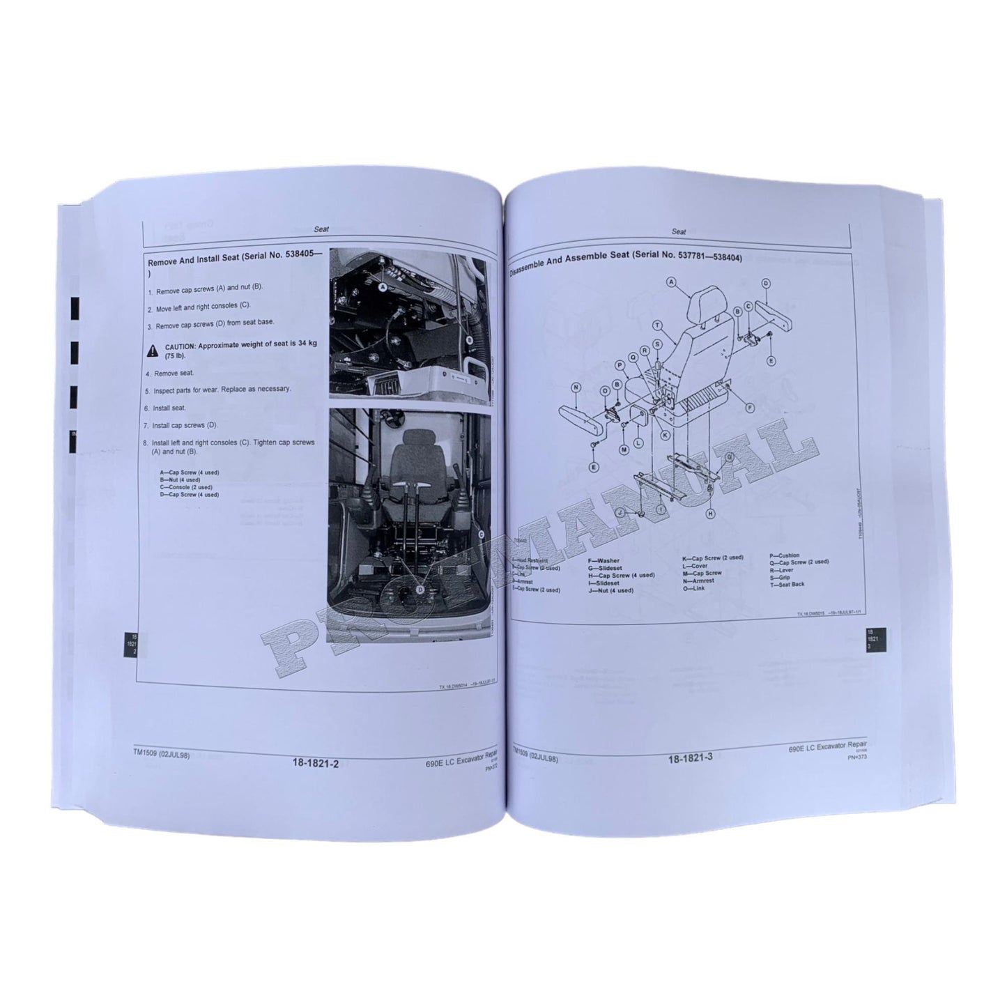 JOHN DEERE 690ELC 690E LC EXCAVATOR REPAIR SERVICE MANUAL