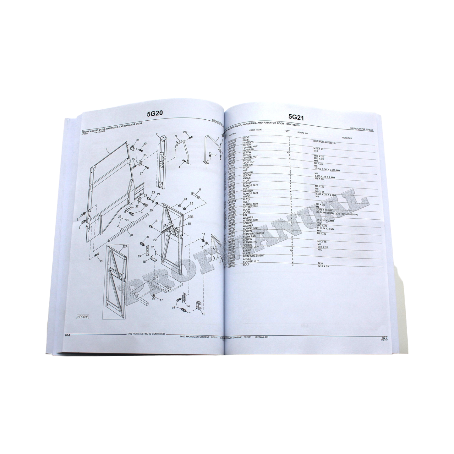 JOHN DEERE 9600 MAXIMIZER MÄHDRESCHER-ERSATZTEILKATALOG-HANDBUCH + !BONUS!