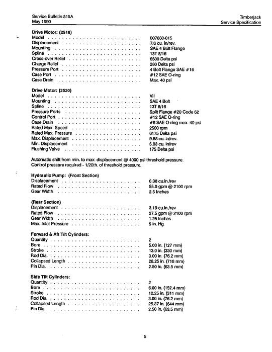 JOHN DEERE 2515 2518 2520 T25 TRACKED FELLER BUNCHER SERVICE MANUAL