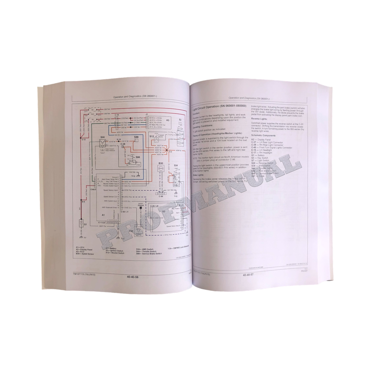 JOHN DEERE XUV825i GATOR SERVICE MANUAL TM107119 +BONUS!