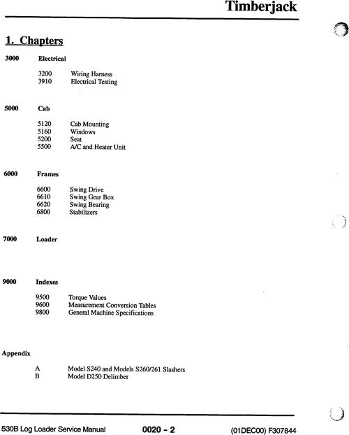 JOHN DEERE 530B 535 KNUCKLEBOOM LOADER SERVICE REPAIR MANUAL F307844