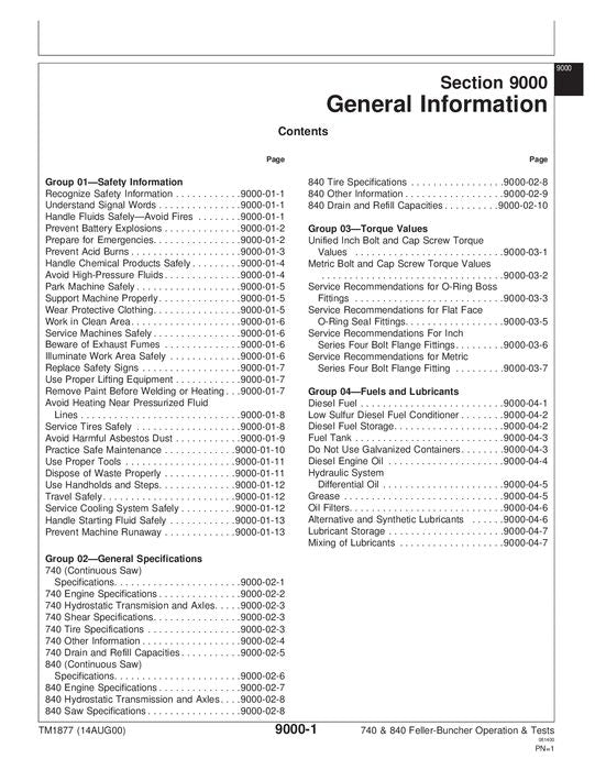 JOHN DEERE 840 740 RÄDER-FÄLLBÜNDELMASCHINE - BETRIEBSTEST - TECHNISCHES HANDBUCH