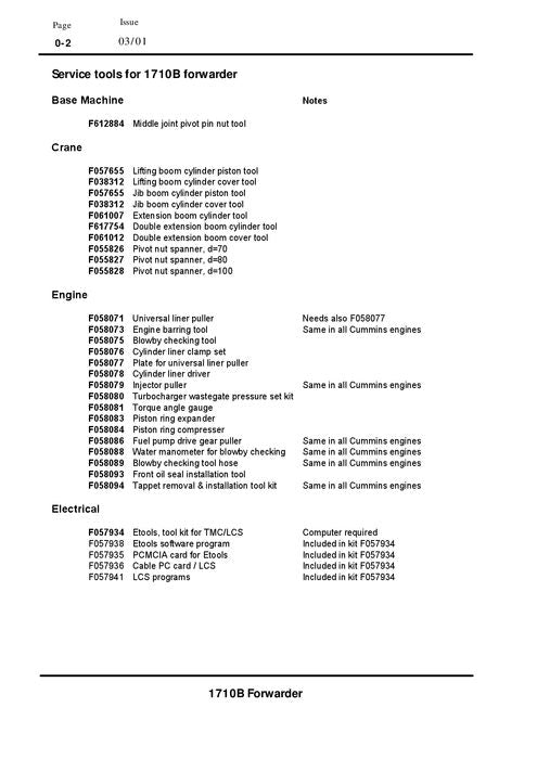 JOHN DEERE 1710B FORWARDER SERVICE REPAIR MANUAL