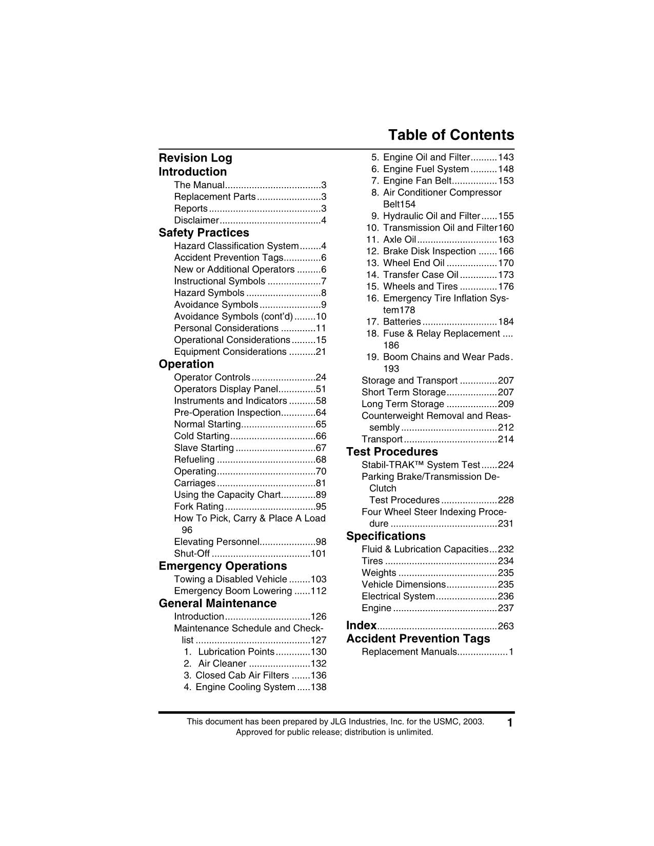 SKYTRAK MMV Telehandler Maintenance Operation Operators Manual 8990439