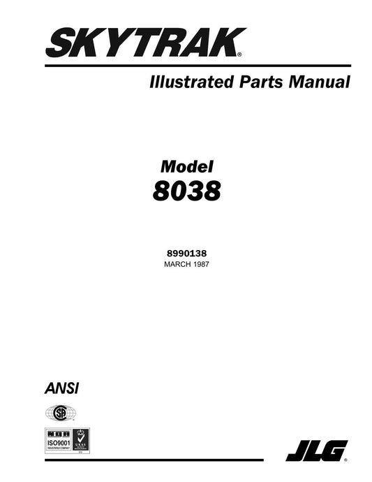 SKYTRAK 8038 Telehandler Parts Catalog Manual