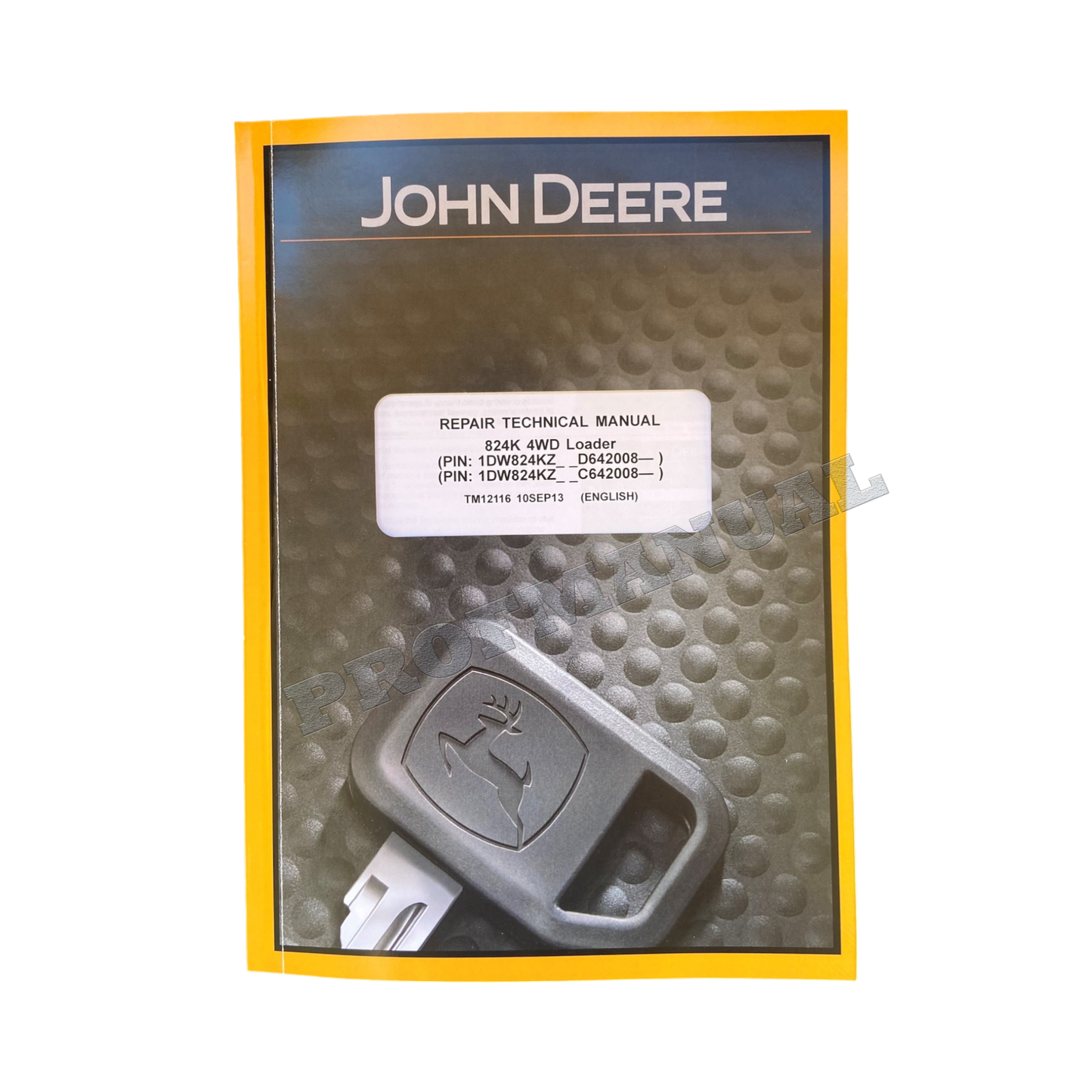 JOHN DEERE 824K LOADER REPAIR SERVICE TECHNICAL MANUAL TM12116