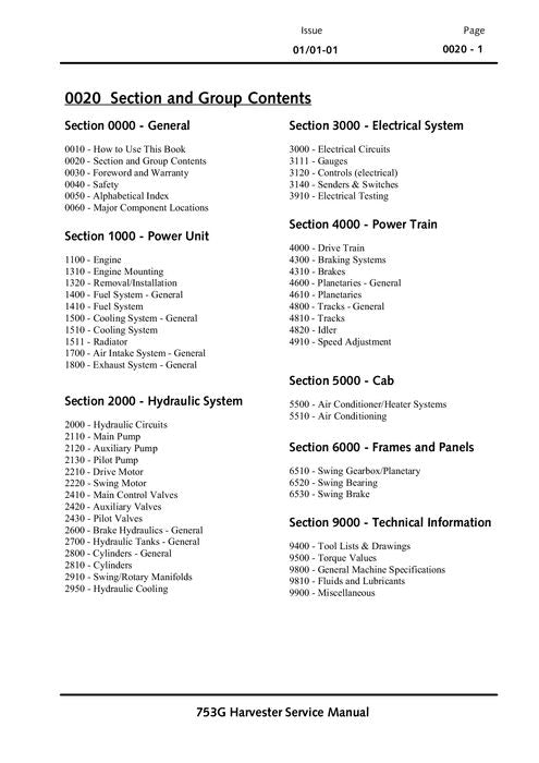 JOHN DEERE 753G RAUPENERNTEMASCHINE SERVICE-REPARATURHANDBUCH