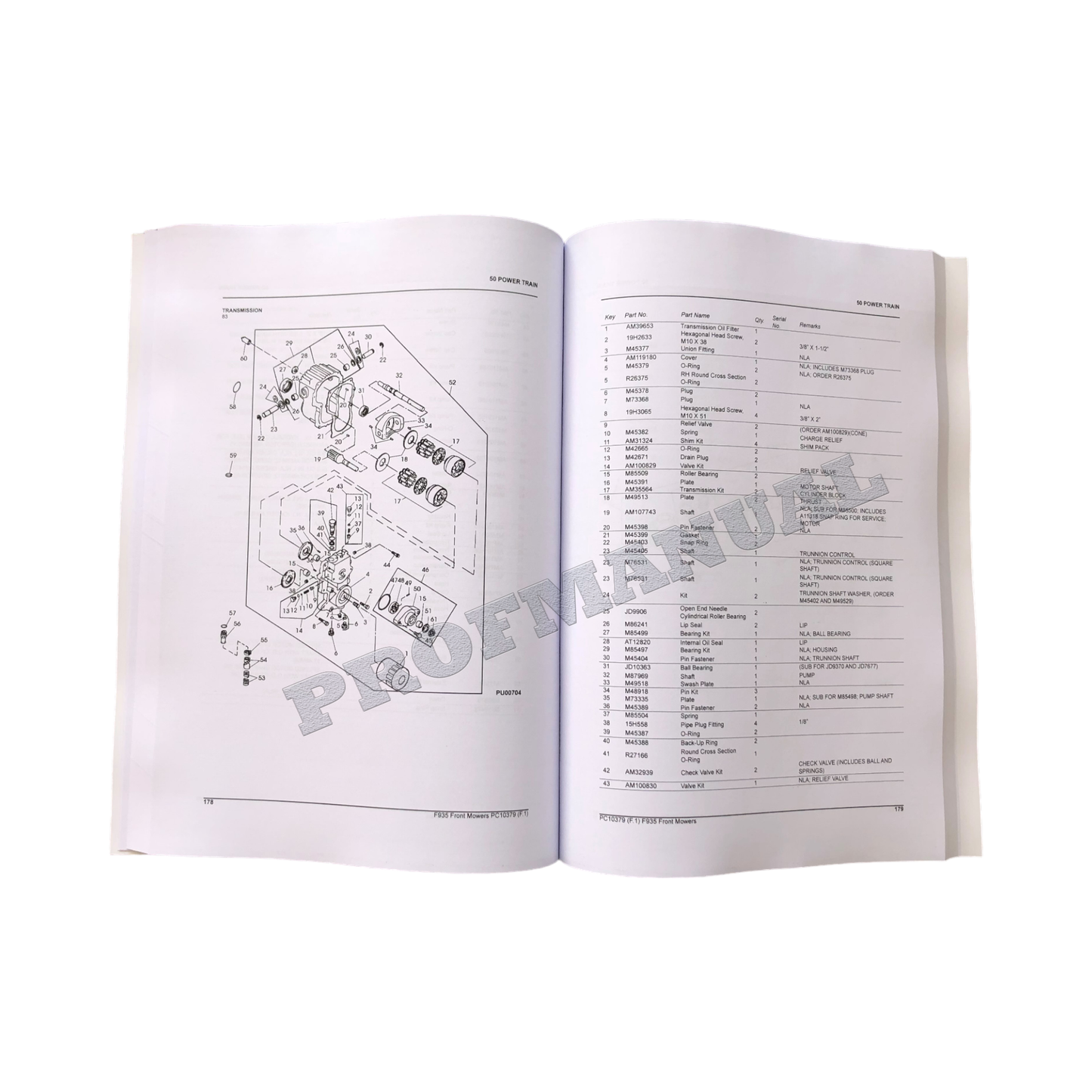 JOHN DEERE F935 MOWER PARTS CATALOG MANUAL + !BONUS!