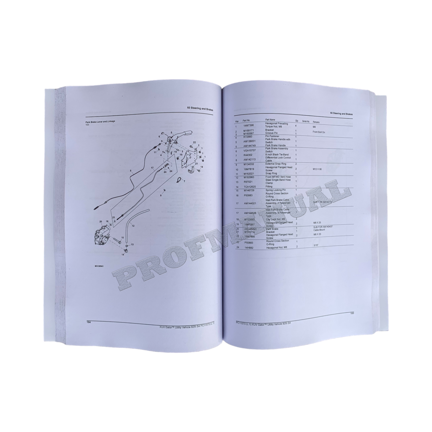 JOHN DEERE XUV 825I S4 GATOR UTILITY VEHICLE PARTS CATALOG MANUAL