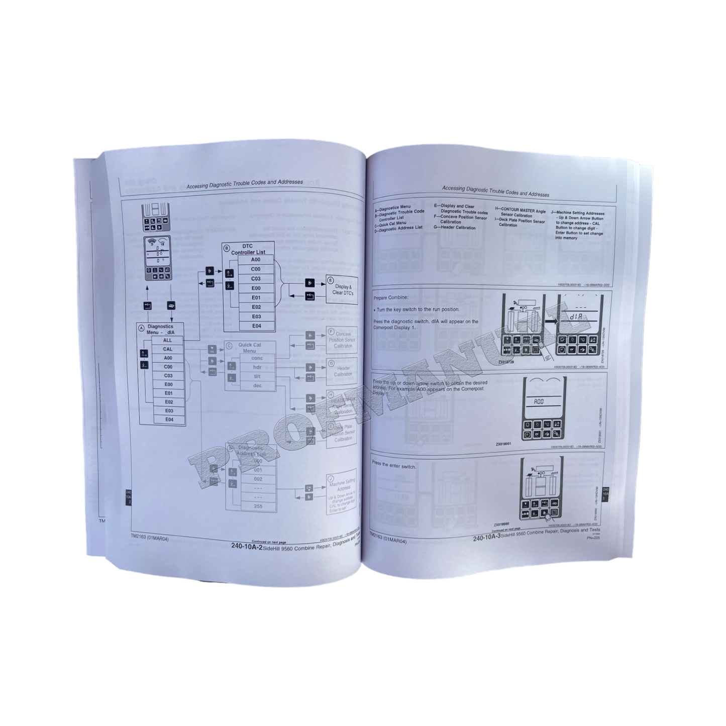 JOHN DEERE 9560 COMBINE DIAGNOSTIC TEST MANUAL