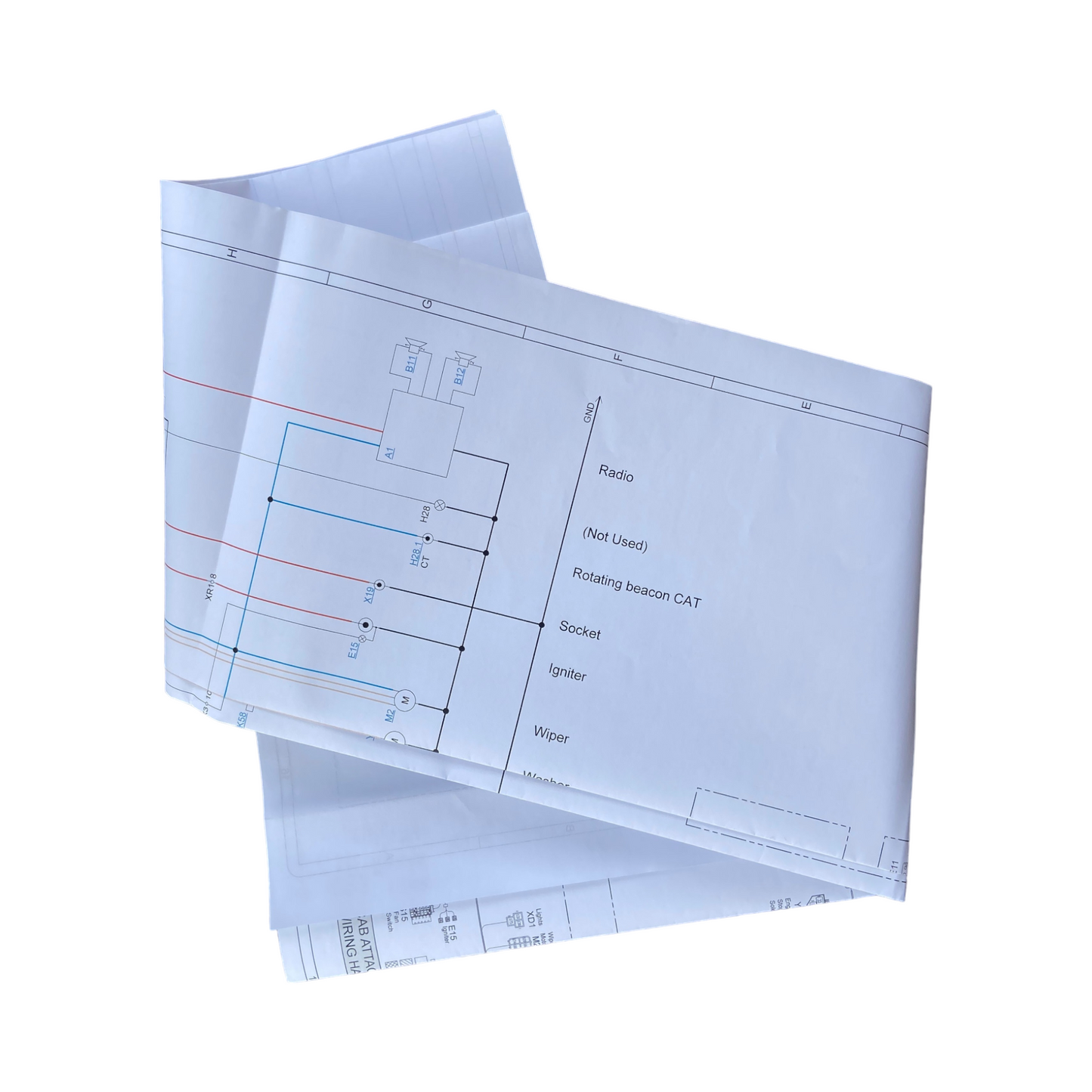 Schematische Darstellung des Hydrauliksystems für Lader Caterpillar 426F2, Wartungshandbuch M0100459