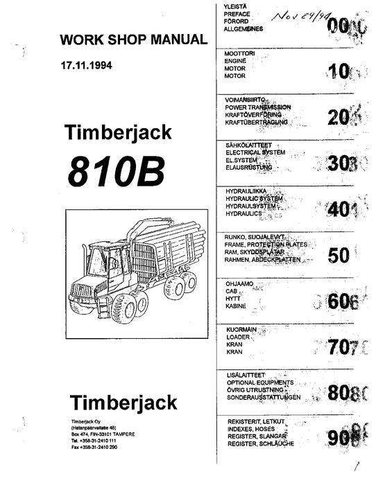 JOHN DEERE 810B FORWARDER SERVICE REPAIR MANUAL