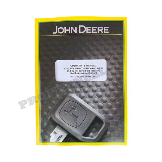 JOHN DEERE 1760 1760NT 6-RN 8-RN 8-RW 12-RN PLANTER OPERATORS MANUAL