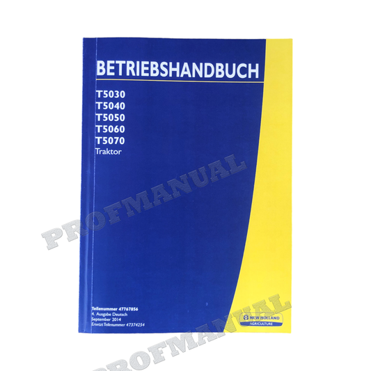 New Holland T5030 T5040 T5050 T5060 T5070 manuel d'instructions pour tracteur #1