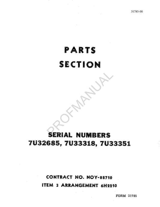 Caterpillar Cat D4 Tractor Parts Catalog Manual ser 7U33351 7U32685 7U33318