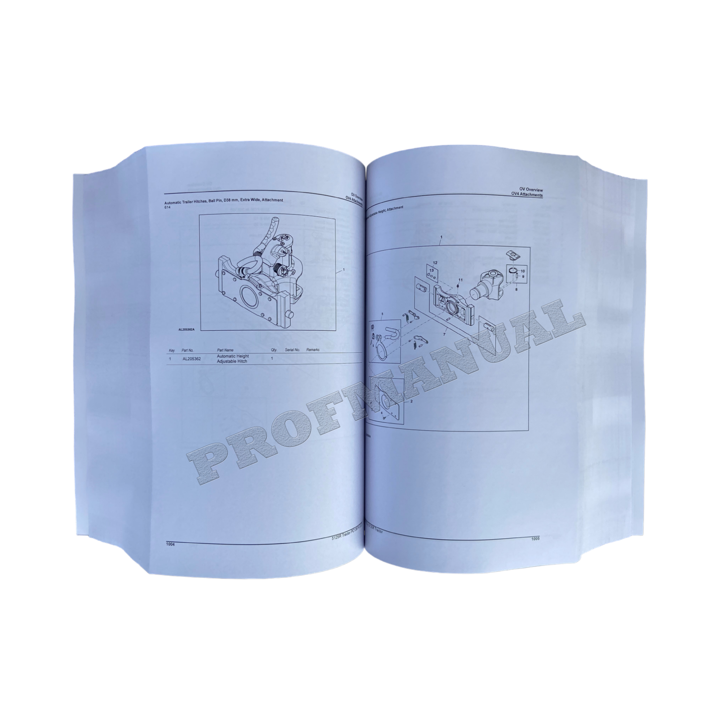 JOHN DEERE 5125R TRAKTOR ERSATZTEILKATALOGHANDBUCH PC13674