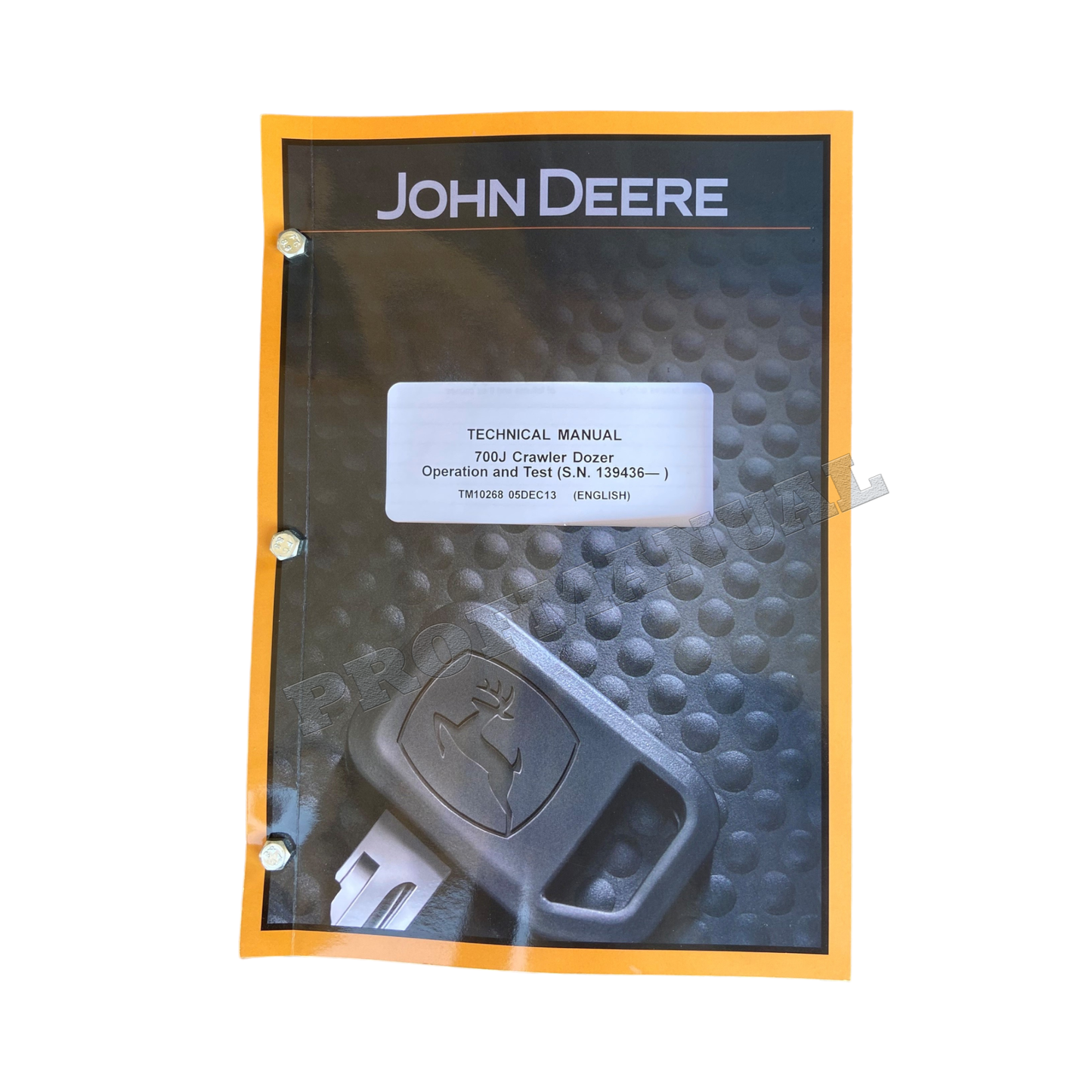 JOHN DEERE 700J CRAWLER DOZER OPERATION TEST SERVICE TECHNICAL MANUAL TM10268