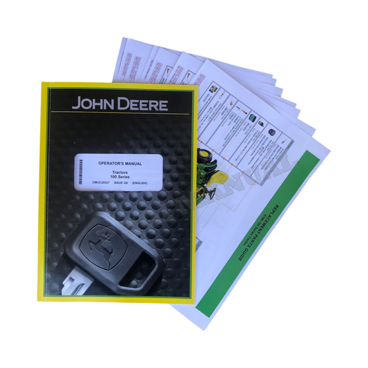 JOHN DEERE E100 E110 E120 E130 E140 TRAKTOR-BENUTZERHANDBUCH + !BONUS!