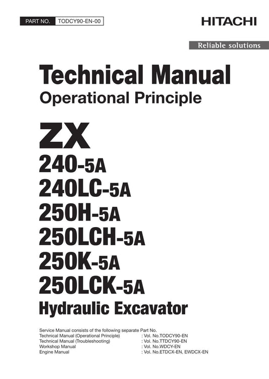 Hitachi ZX250LCK-5A Excavator Operational Principle Service manual