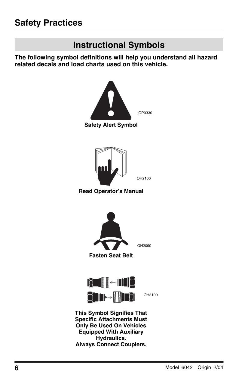 SKYTRAK 6042 Telehandler Maintenance Operation Operators Manual 3126022