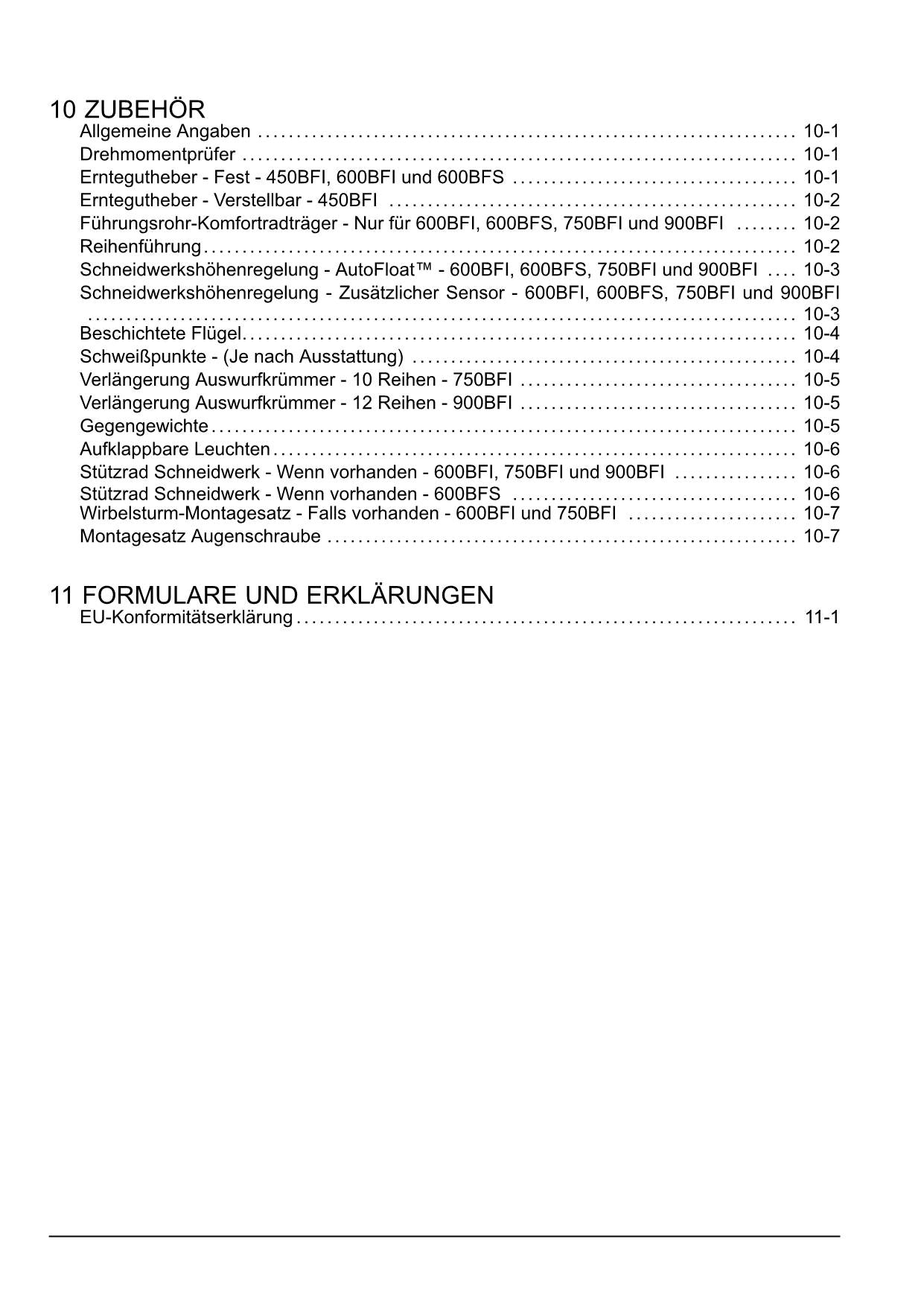 New Holland 450BFI 600BFI 600BFS 750BFI 900BFI Schneidwerk Manuel d'instructions