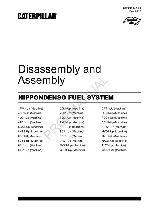 Caterpillar CAT NIPPONDENSO FUEL SYSTEM Manual Disassembly Assembly