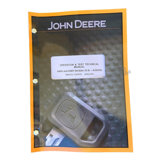 JOHN DEERE 640H 648H SKIDDER OPERATION TEST SERVICE MANUAL #1