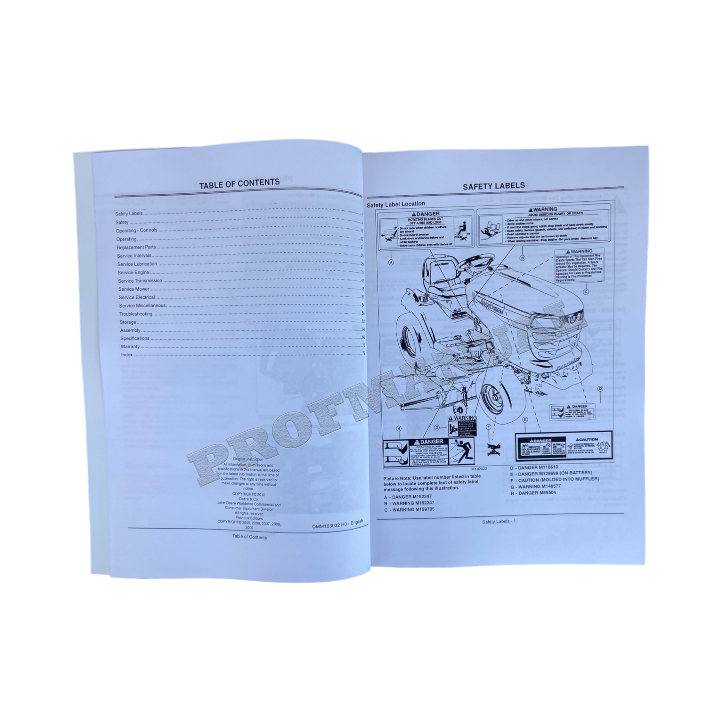 JOHN DEERE X500 X530 X534 X540 TRAKTOR-BETRIEBSHANDBUCH NR. 2