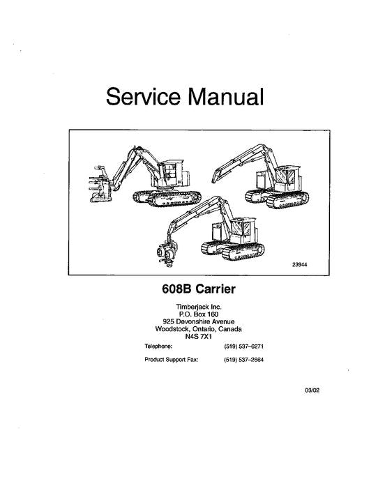 JOHN DEERE 608B TRACKED HARVESTER SERVICE REPAIR MANUAL 005001-005013