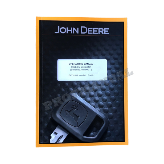 JOHN DEERE 892ELC EXCAVATOR OPERATORS MANUAL