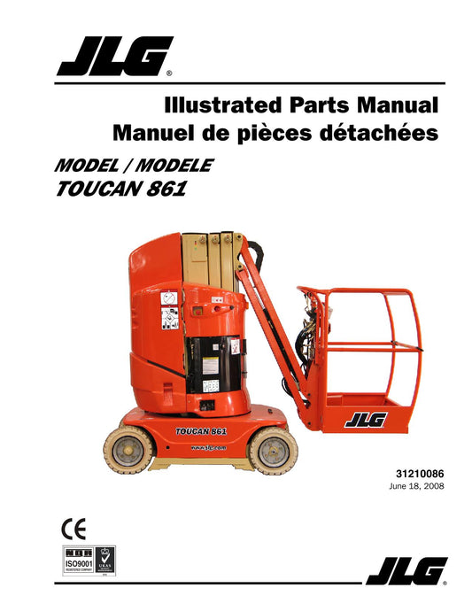 TOUCAN 861 Vertical Lift Parts Catalog Manual Multi languages