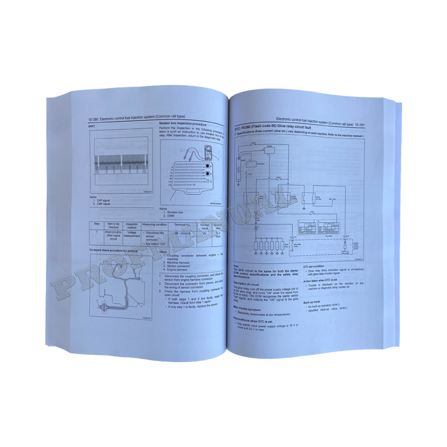 MANUEL D'ENTRETIEN DU MOTEUR HITACHI ISUZU 4HK1 6HK1 ENSEMBLE DE 2 LIVRES