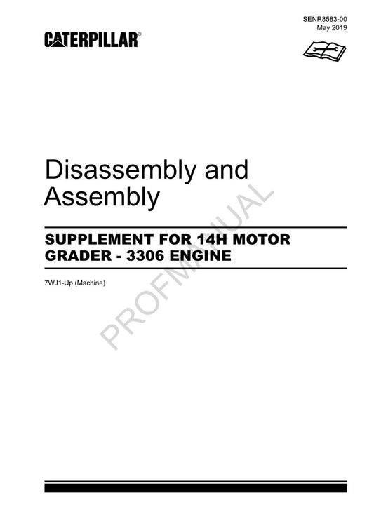 Manuel d'entretien et de démontage du moteur Caterpillar Suppl 14H MOTOR GADER 3306