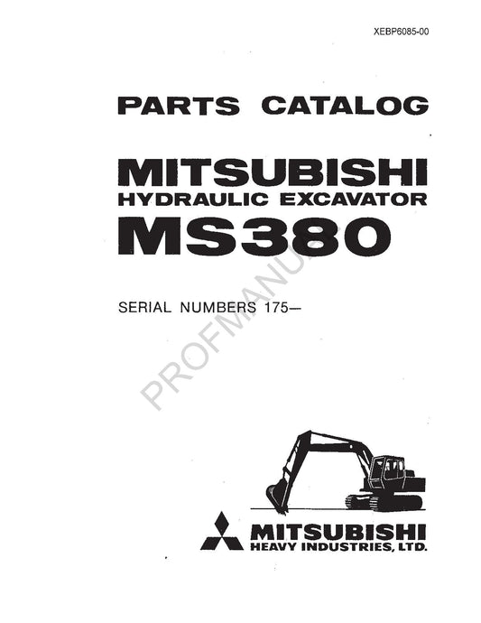 Manuel du catalogue des pièces détachées pour pelle hydraulique Caterpillar Cat MS380 Mitsubishi