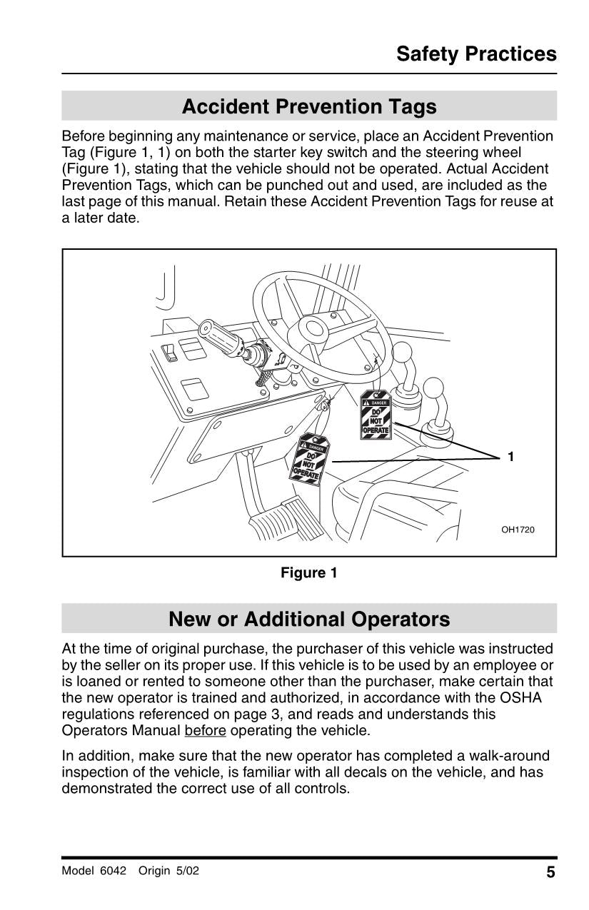 SKYTRAK 6042 Telehandler Maintenance Operation Operators Manual 8990465