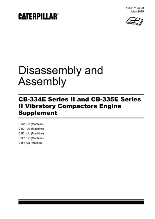 Caterpillar CB-334E Series 2 Compactor Engine Suppl Disass Assem Service Manual