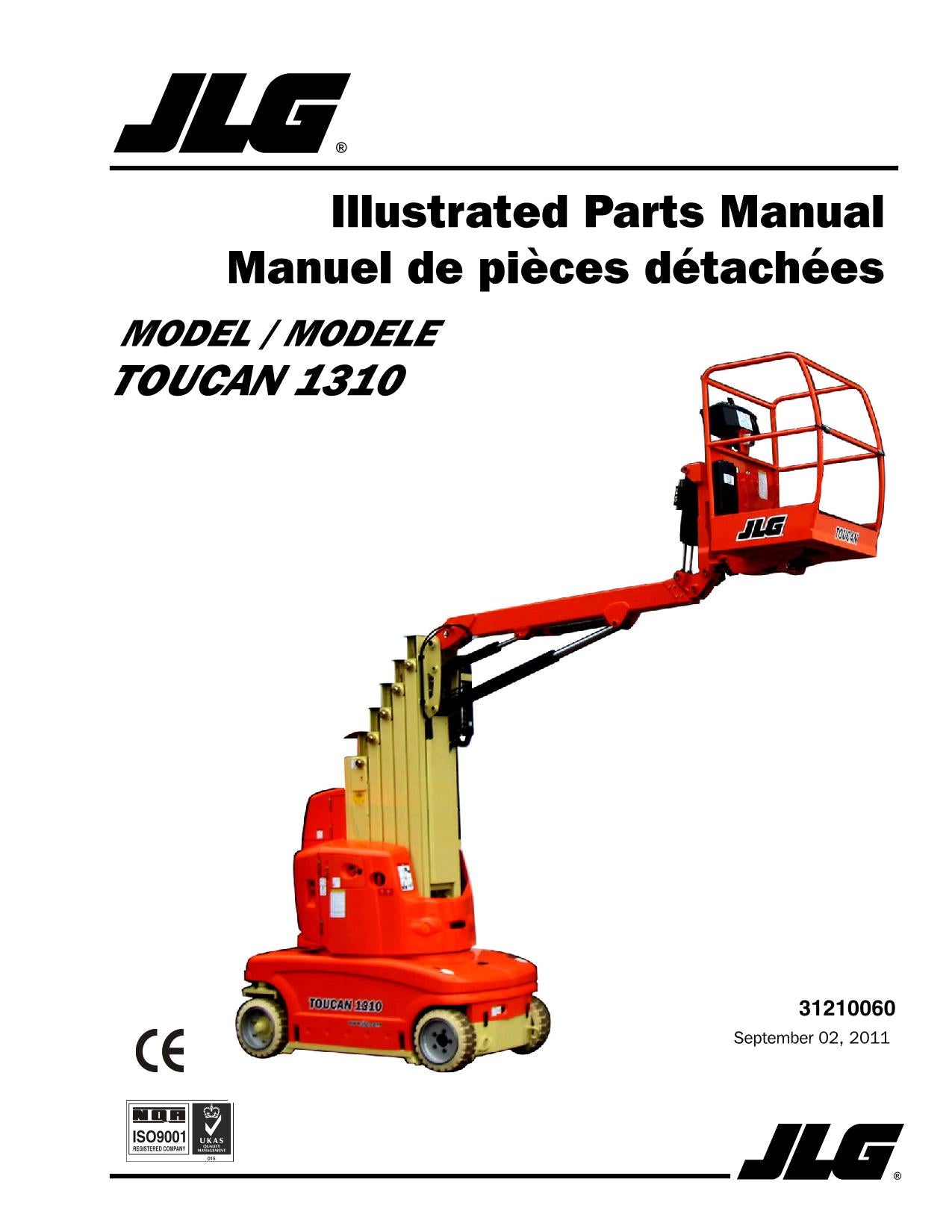 TOUCAN 1310 Vertical Lift Parts Catalog Manual Multi language