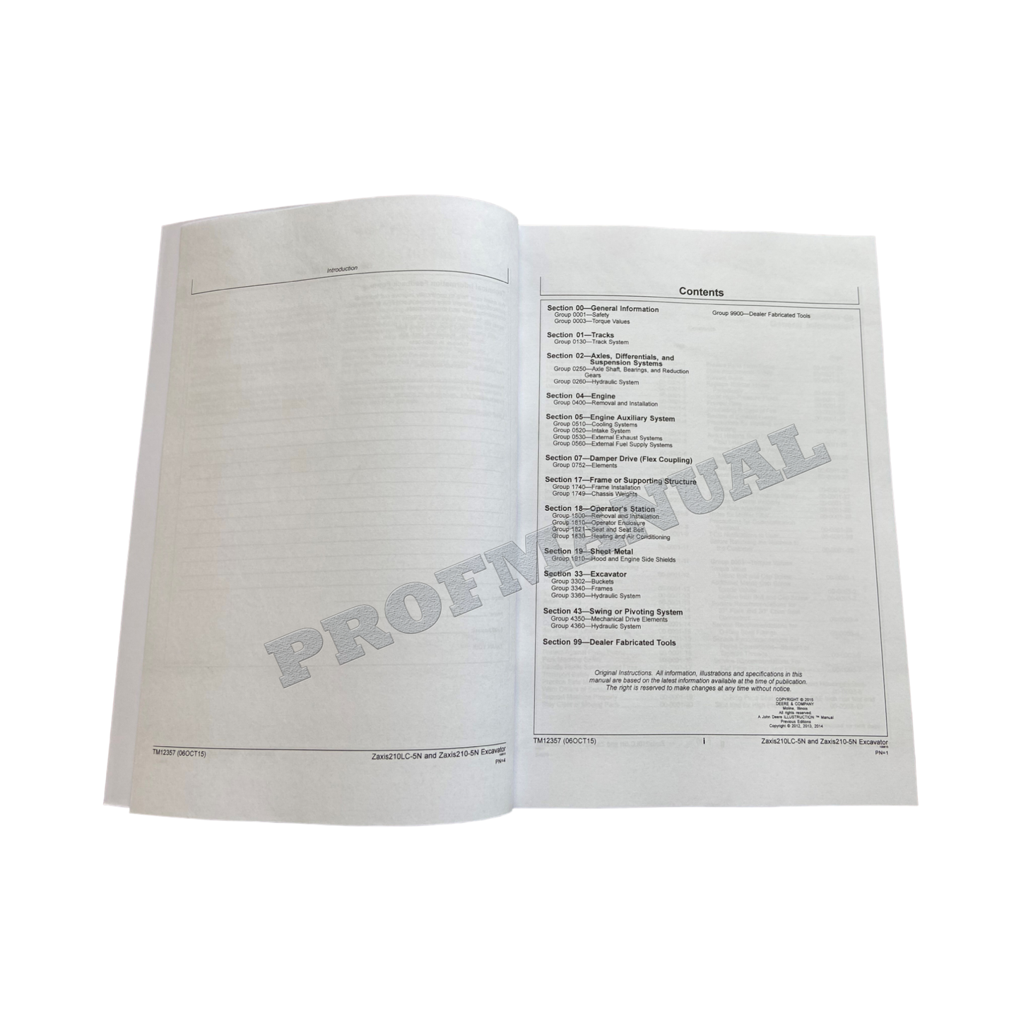 HITACHI ZAXIS 210-5N 210LC-5N EXCAVATOR REPAIR SERVICE MANUAL