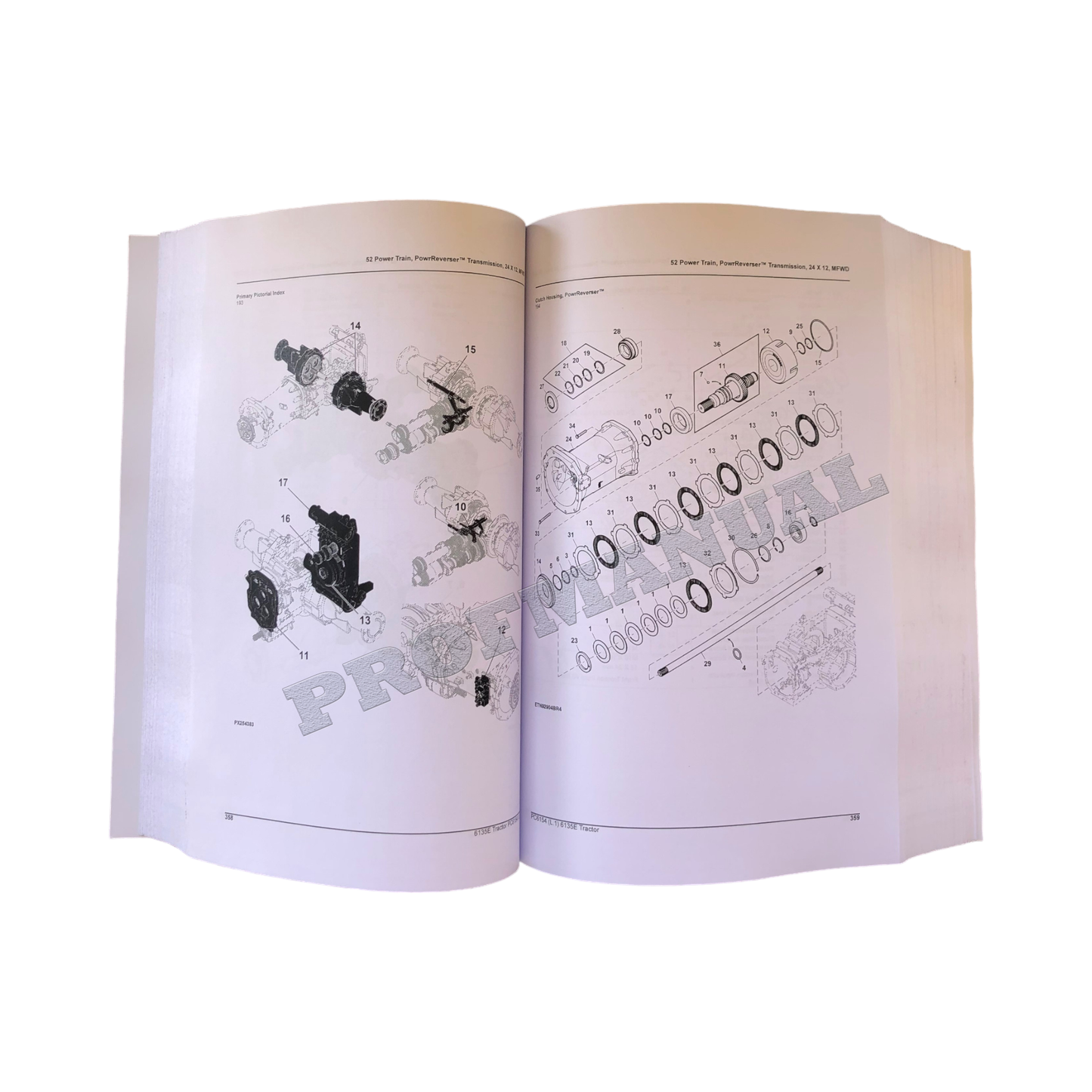 JOHN DEERE 6135E TRAKTOR-TEILEKATALOGHANDBUCH 